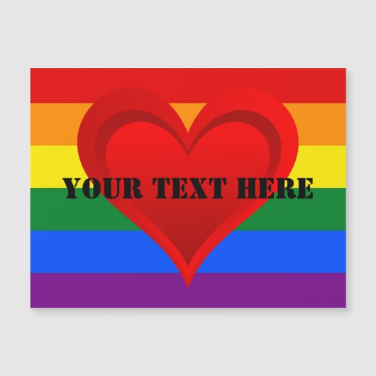 RAINBOW FLAG COLORS & red heart + your ideas (Front)