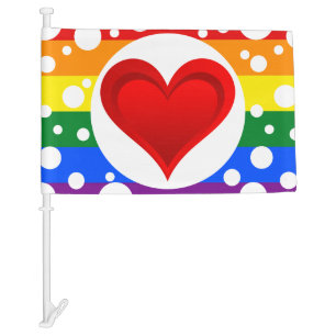 RAINBOW FLAG COLORS & red heart + your ideas