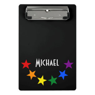 RAINBOW FLAG COLORS stars garland III + your ideas Mini Clipboard
