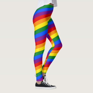 RAINBOW FLAG COLORS stripes + your ideas Leggings