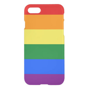 RAINBOW FLAG COLORS stripes + your ideas iPhone SE/8/7 Case