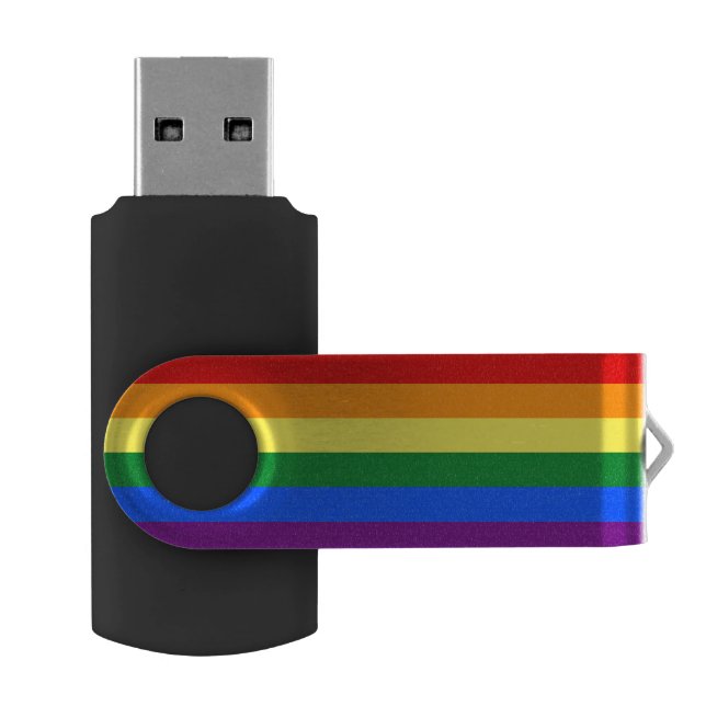 RAINBOW FLAG COLORS + your ideas Flash Drive (Opened)