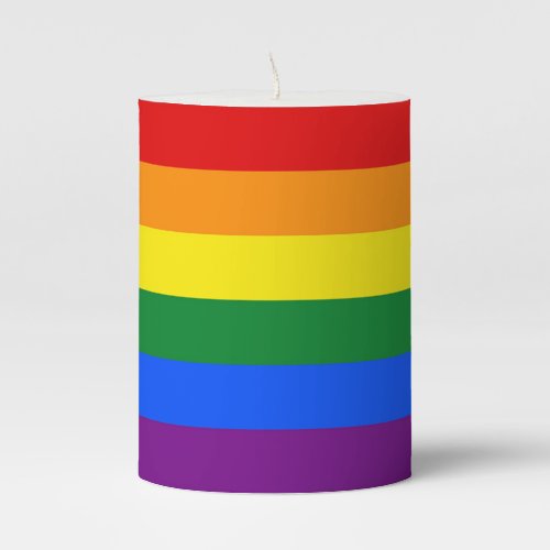 RAINBOW FLAG COLORS  your ideas Pillar Candle
