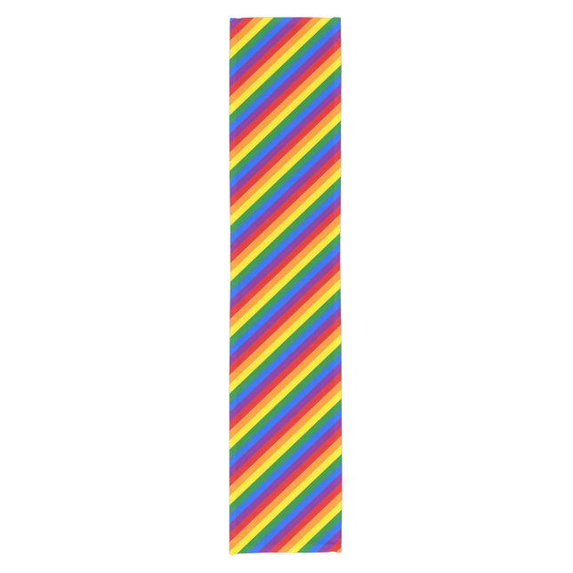 RAINBOW FLAG COLORS + your ideas Short Table Runner (Front)