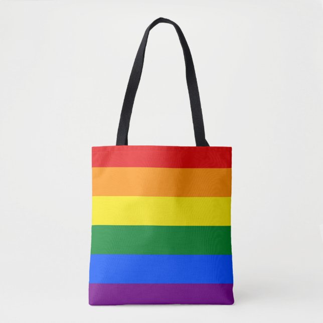 RAINBOW FLAG COLORS + your ideas Tote Bag (Front)