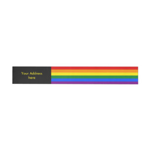 RAINBOW FLAG COLORS + your ideas Wrap Around Address Label