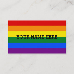 RAINBOW FLAG COLORS + your text Business Card