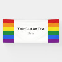 Rainbow Flag custom text banner