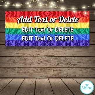 Rainbow Flag custom text LGBT love is love pride
