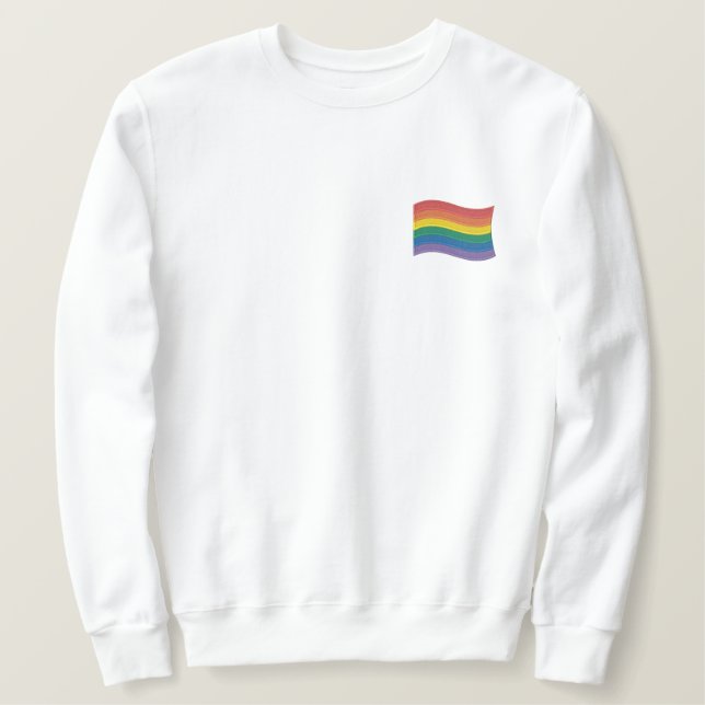 Rainbow Flag Embroidered Shirt (Design Front)