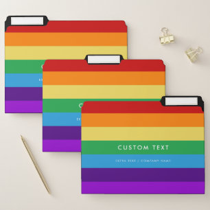 Rainbow flag file folder