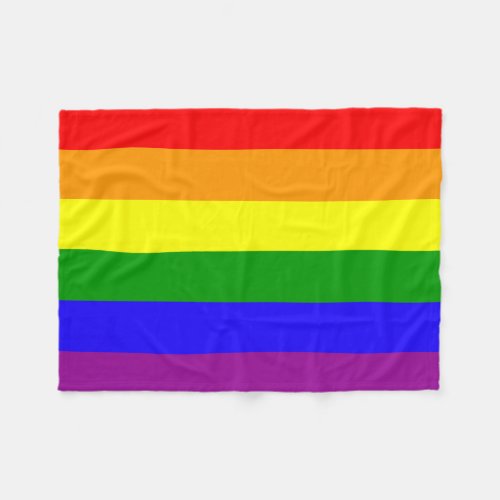 Rainbow flag fleece blanket
