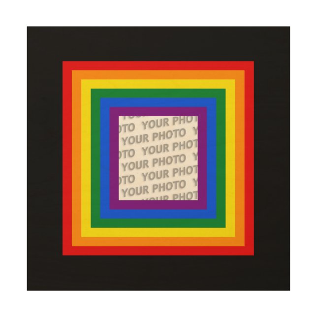 RAINBOW FLAG FRAME + your sign or image (Front)