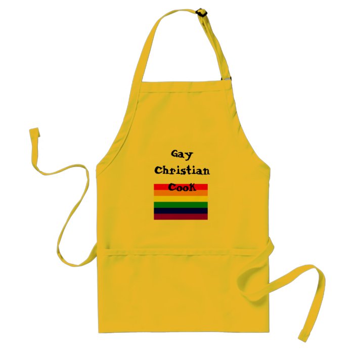 rainbow flag, Gay Christian Cook Aprons