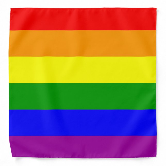 Rainbow Flag Gay Lesbian Pride Bandana (Front)
