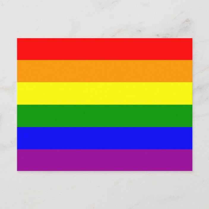 Rainbow Flag Gay Lesbian Pride Postcard 2914