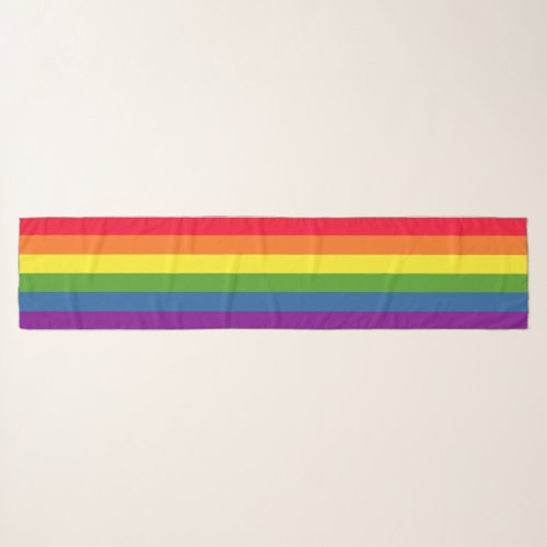 Rainbow Flag Gay Pride Celebration Scarf