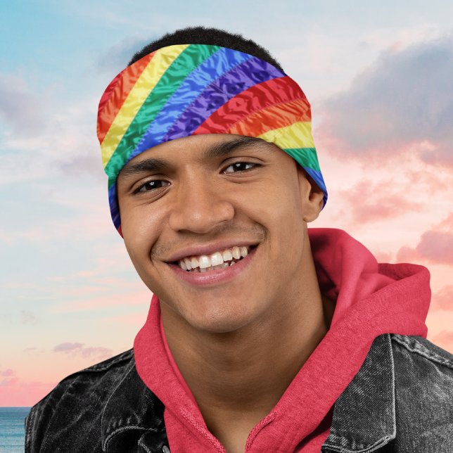 Rainbow Flag Gay Pride Flag LGBTQ Retro Classic Bandana (Creator Uploaded)