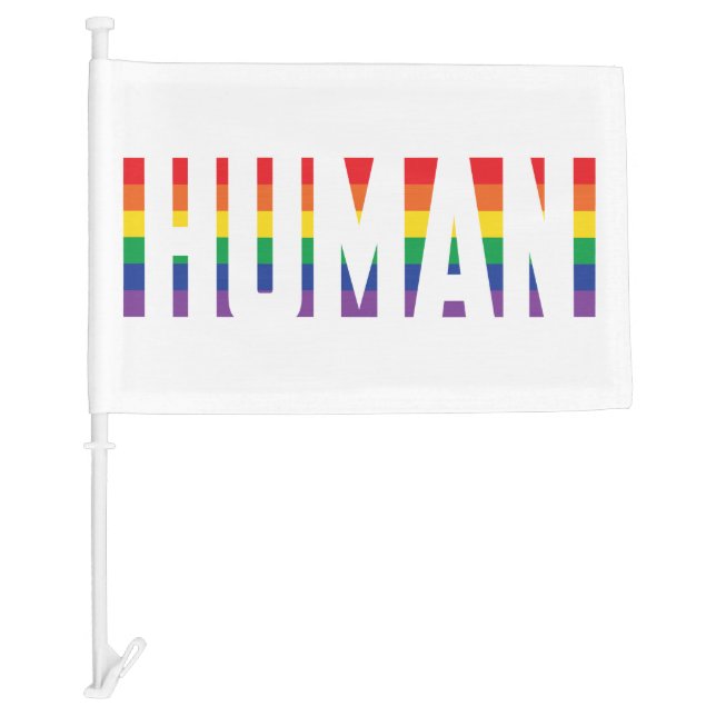 Rainbow flag gay pride human cut-out text  (Front)