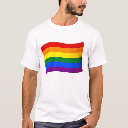 Rainbow Flag Gay Pride LGBT Love is Love LGBTQ T_Shirt