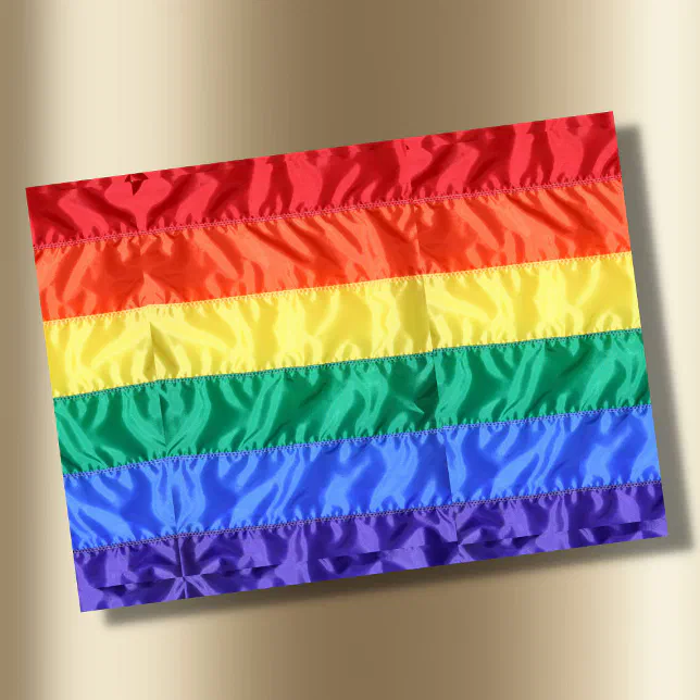 Rainbow Flag Gay Pride LGBTQ LGBT love is love Card | Zazzle