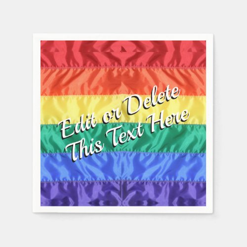 Rainbow Flag Gay Pride LGBTQ LGBT love is love Napkins