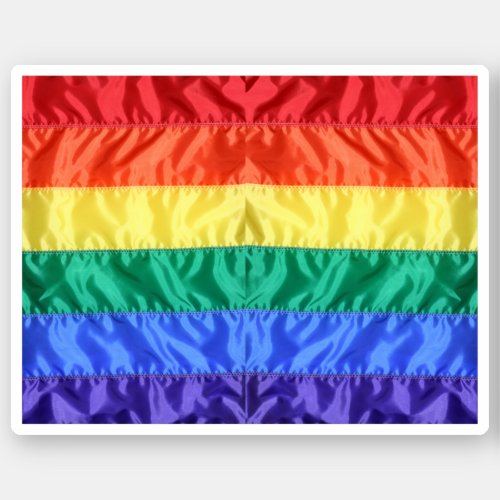 Rainbow Flag Gay Pride LGBTQ LGBT love is love  Sticker