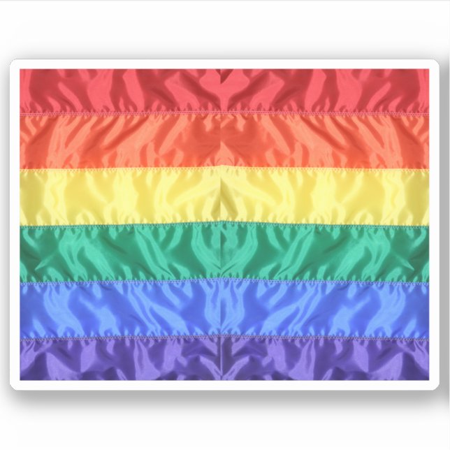 Rainbow Flag Gay Pride LGBTQ LGBT love is love  Sticker (Front)