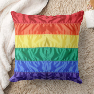 Rainbow Flag Gay Pride LGBTQ LGBT love is love  Throw Pillow