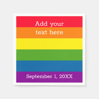 Rainbow Flag | Gay Pride | Personalized Napkins