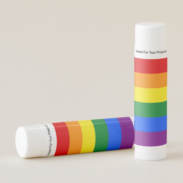 RAINBOW FLAG / GAY PRIDE - STRIPES LIP BALM (Front)