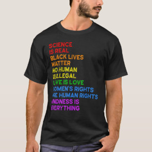 Rainbow Flag Human Rights Womens & Gay Rights LGBT T-Shirt