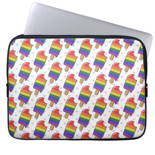 Rainbow Flag Ice Lollies Pattern Laptop Sleeve