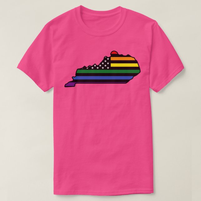 Rainbow Flag Kentucky TShirt (Design Front)