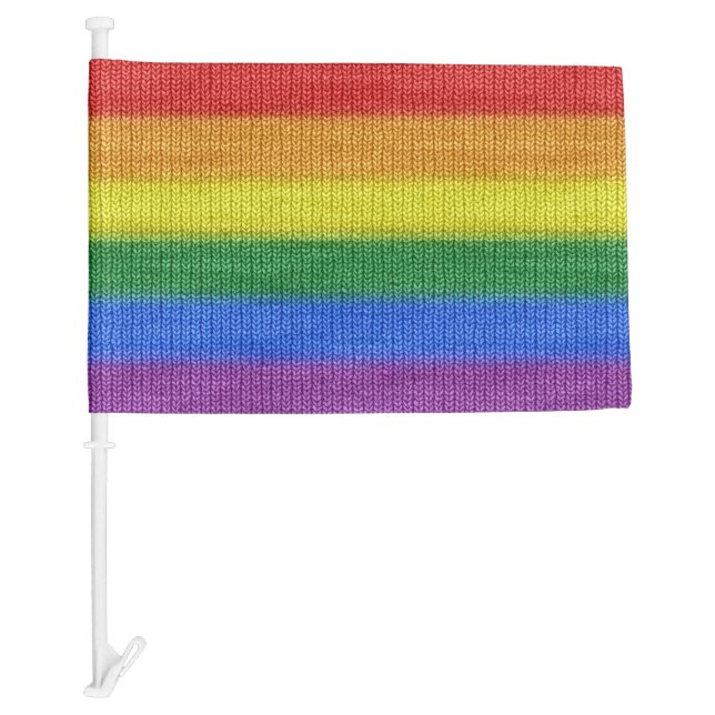Rainbow Flag knitting Stripes seamless pattern (Front)