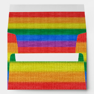 Rainbow Flag knitting Stripes seamless pattern Envelope
