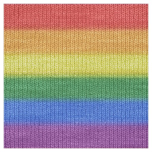 Rainbow Flag knitting Stripes seamless pattern Fabric