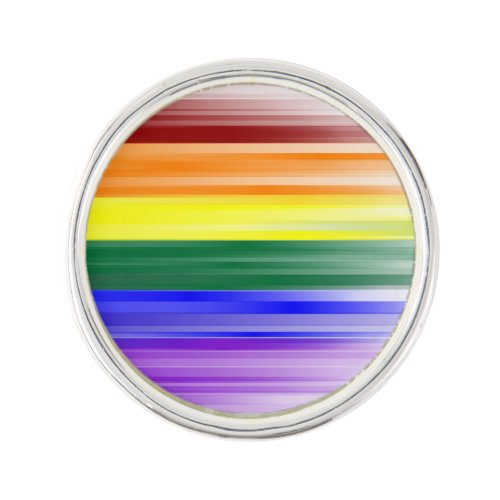 Rainbow Flag Lapel Pin Round