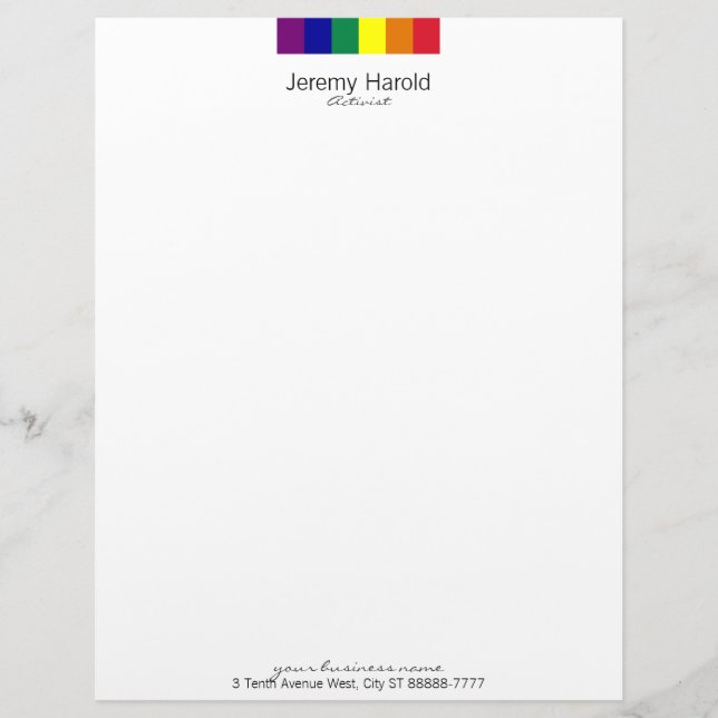 Rainbow Flag Letterhead (Front)