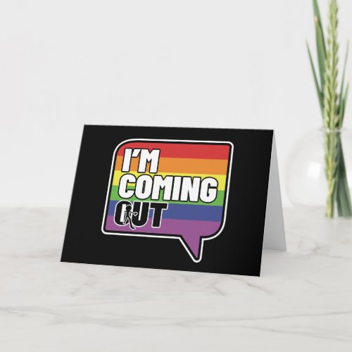 Rainbow Flag LGBT Coming Out Card