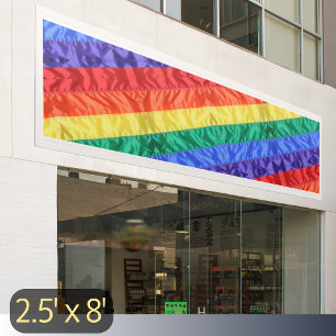 Rainbow flag LGBT gay pride rainbow stripes LGBTQ  Banner