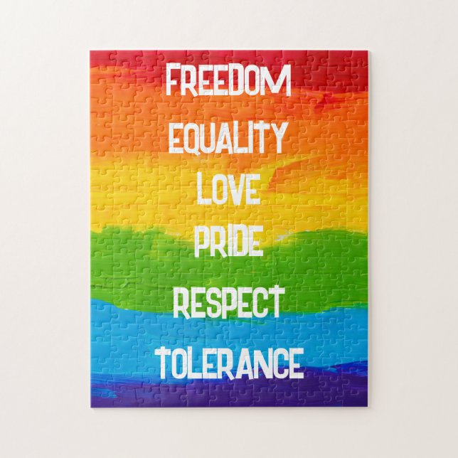 Rainbow Flag LGBT Jigsaw Puzzle – Pride Gift Idea (Vertical)