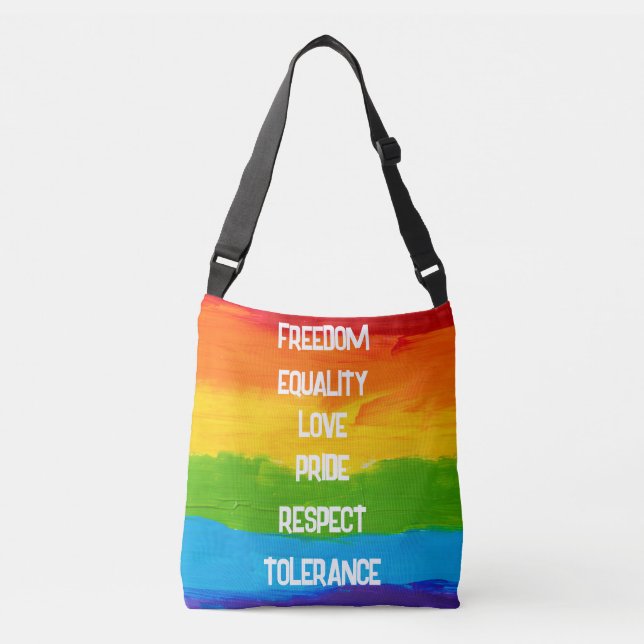 Rainbow Flag LGBT Pride Crossbody Bag – Gay Gift (Front)