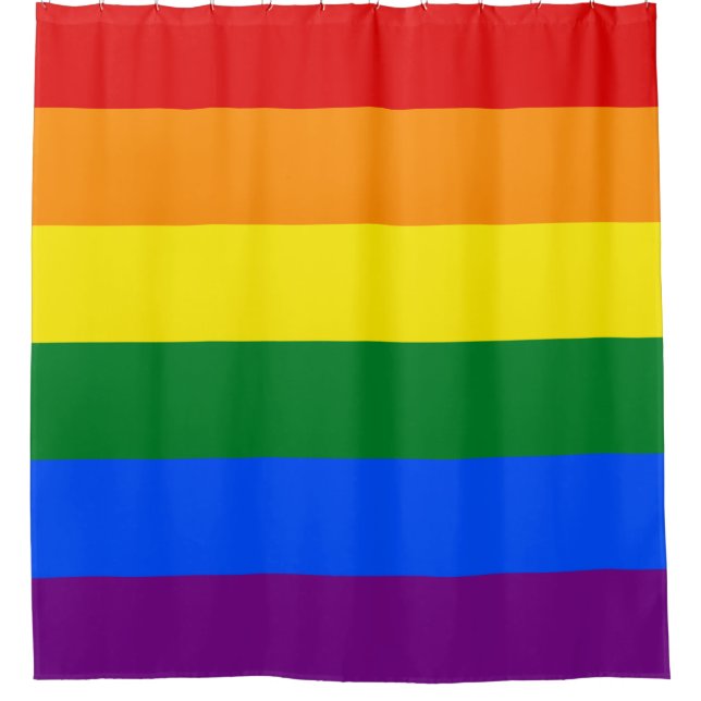 Rainbow Flag (LGBT) Shower Curtain (Front)