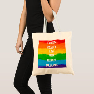 Rainbow Flag LGBT Tote Bag – Pride Tote with Flag