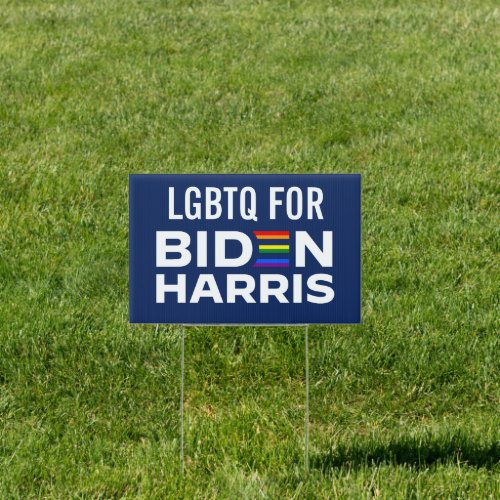 Rainbow flag LGBTQ Joe Biden Kamala Harris 2020 Sign
