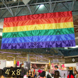 Rainbow Flag LGBTQ Rainbow Stripes LGBT Gay Pride Banner