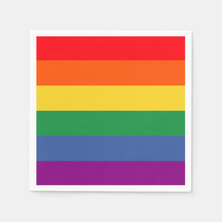 Rainbow flag lgbtq simple design napkins