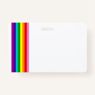Rainbow Flag LGBTQIA Gay Pride Horizontal Badge
