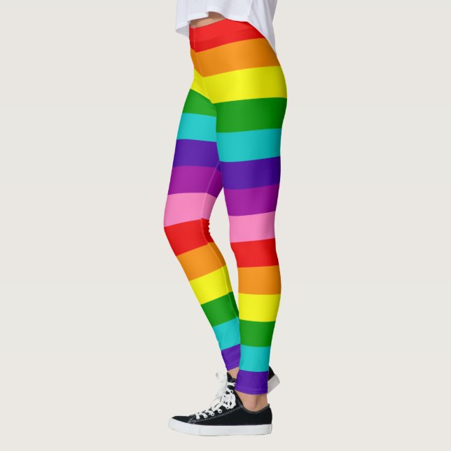 Rainbow Flag LGBTQIA Gay Pride Leggings (Left)
